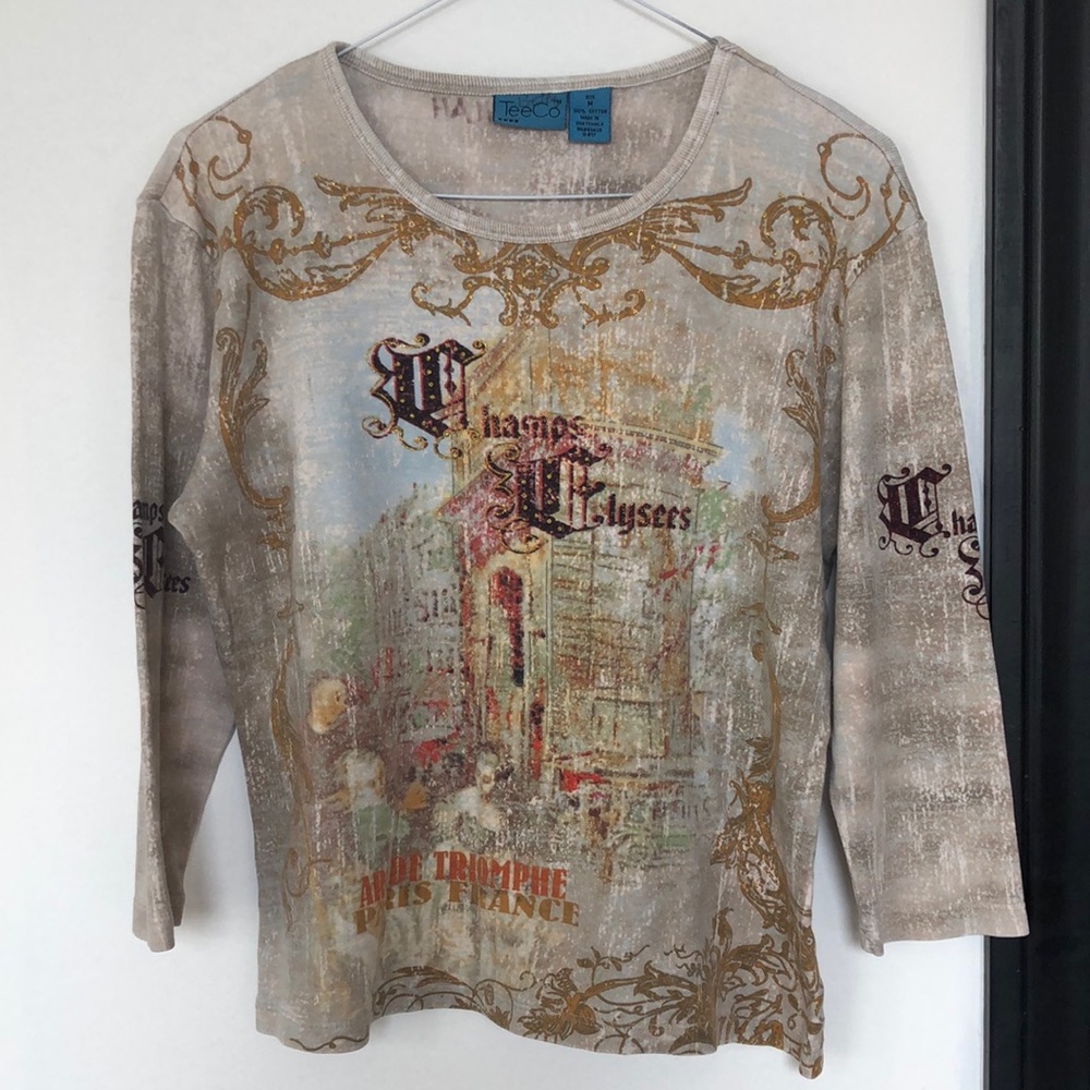 Vintage 90s French angelic blouse